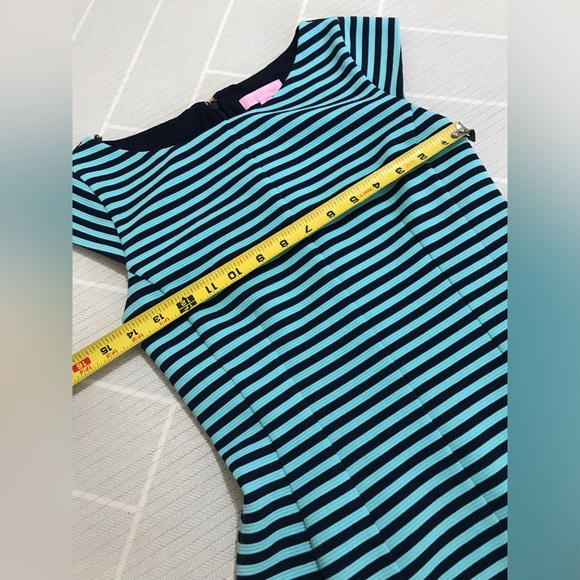 Lilly pulitzer briella navy & teal strip dress women's size XS - Picture 7 of 10